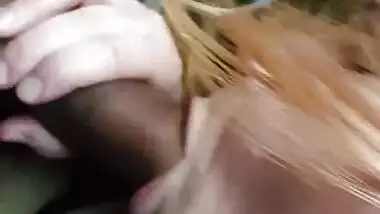 Blonde sucking an indian cock