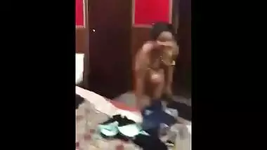 Young wife changing after sex