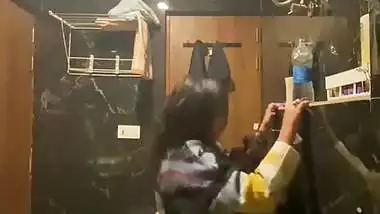 Horny girl’s xxx mms of riding a dick in the bathroom