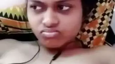 College girlfriend showing boobs on video call