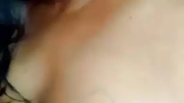 Mallu aunty with big boobs writing on nude breast