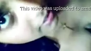 Close-up POV video of my cocksucking Indian GF.