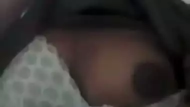 Horny girl shows boobs on video call to lover viral MMS