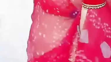 Nude Bhabhi strips her saree in front of her Devar