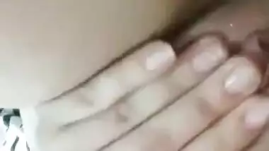 Sexy girl rubbing her pussy