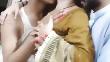 Two Hyderabad boys and a hot babe’s live xxx video