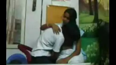 Indian young village girl with lover front of cam