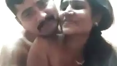 South Indian couple smiling doggy fucking at home