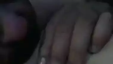 Indian wife performs a sex show with guy licking her XXX boobs