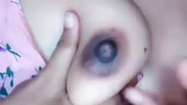 Indian model girl playing with her boobs and nipple