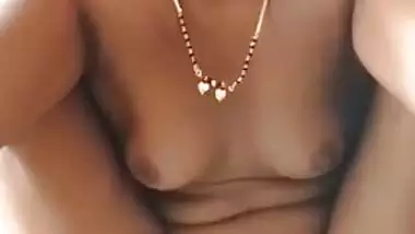 Village lady enjoys video call sex with her husband