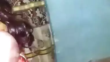 Wife romance and sex with husband with video call to lover