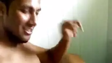 Beautiful Desi blowjob in the shower.