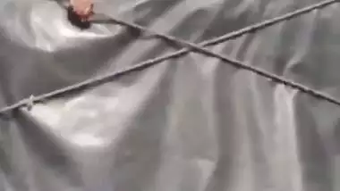 Daring NRI porn of a girl fucking outdoors on a riding truck