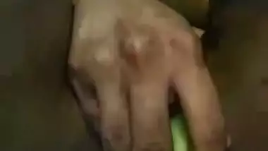 Fingering and kela masturbation with dildo sex of Indian wife
