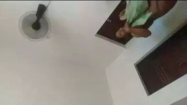 Mallu wife after bath nude before lover at home