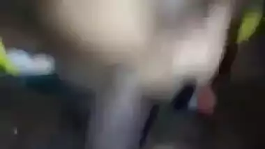 Desi girlfriend giving a sloppy blowjob