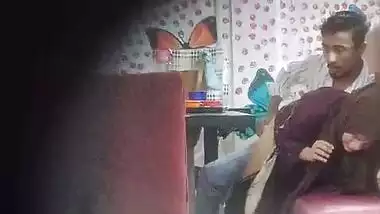 Hijab lady in restaurant having viral sex caught by voyeur