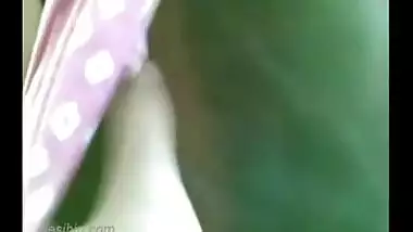 Dhaka girl showing off her boobs on terrace for her lover guy
