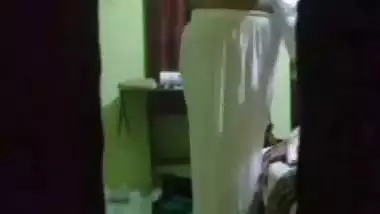 Mom wearing nighty after showing naked boobs