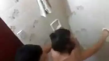 Couple fucking in bathroom