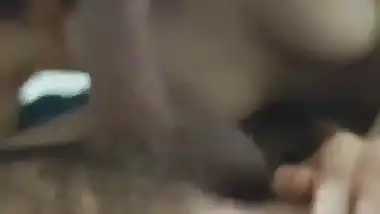 Sexy babe sucks lover’s dick and fucks in the doggy style