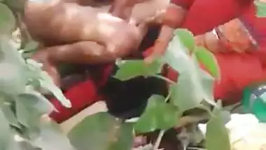 The farmer fucks a laborer on the far in front of his wife